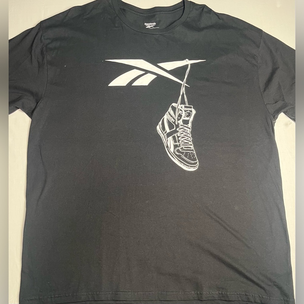 Reebok Black Tee with Sneaker Graphic
